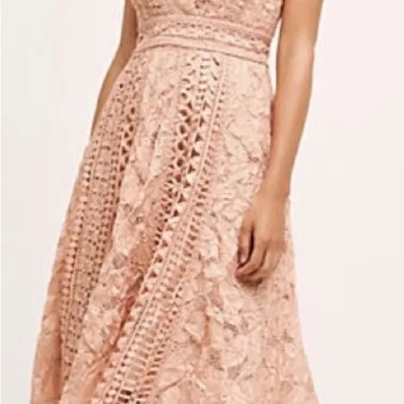 Anthropologie HD Paris EUC Astrid A-line lace dress size 2 - Picture 7 of 8